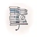 A minimalist tattoo of a library shelf filled with books, with a quote from a favorite poem incorporated into the design tattoo design idea