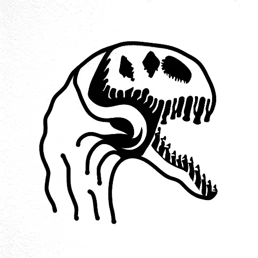 spinosaurus skull  tattoo design idea