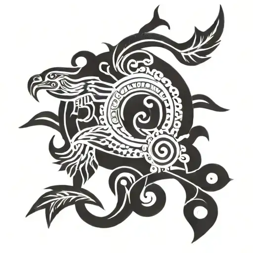 a back tattoo in the style of Slavic culture that represents strength and intelligence tattoo design idea