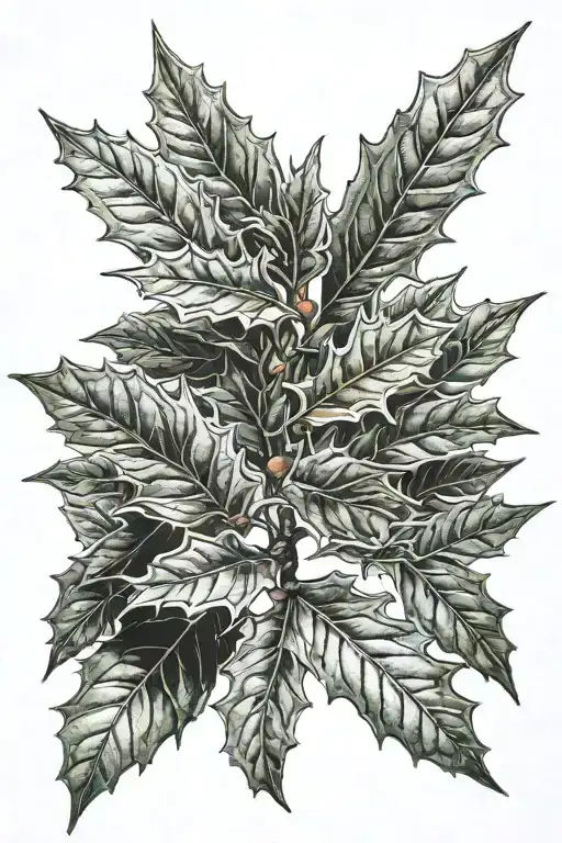 holly tree ash tree  tattoo design idea
