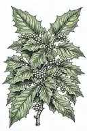 holly tree ash tree  tattoo design idea