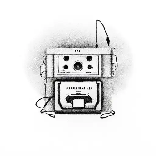 music cassette tape  tattoo design idea
