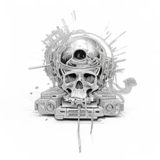 cassette tape with appetite for destruction as the title tattoo design idea