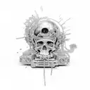 cassette tape with appetite for destruction as the title tattoo design idea