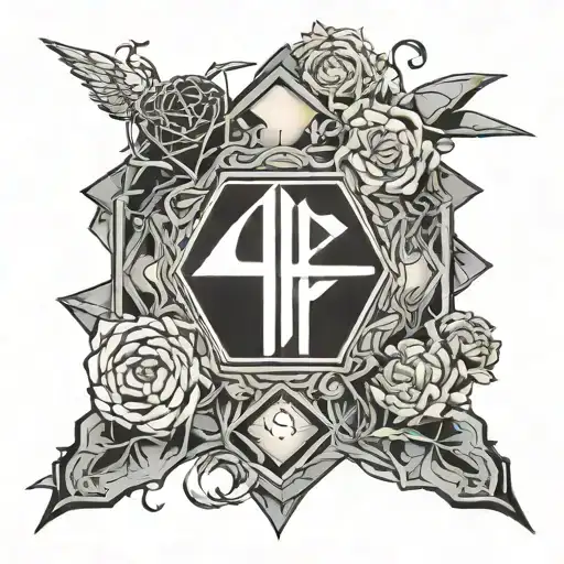 Linkin Park hexagon with one side faded out for Chester bennington tattoo design idea
