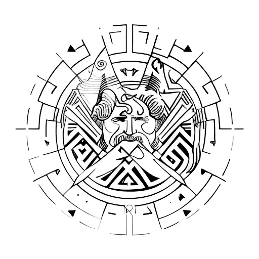 greek god atlas tattoo design idea