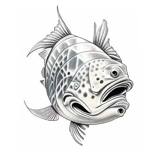 Stone Fish tattoo design idea