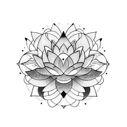 Lotus Flower planets chakra tattoo design idea