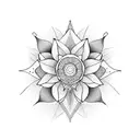Lotus Flower planets chakra tattoo design idea