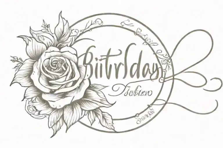 name tattoo with birthday and death date tattoo tattoo design idea
