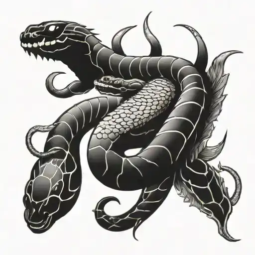 scorpion and snake  tattoo design idea