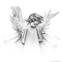 Angel cloud 2002 tattoo design idea