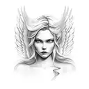 Angel cloud 2002 tattoo design idea