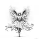 Angel cloud 2002 tattoo design idea