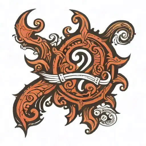 Question mark in a suit tattoo design idea