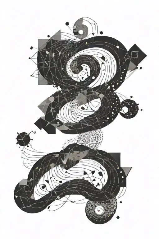 Question mark with universe tattoo design idea