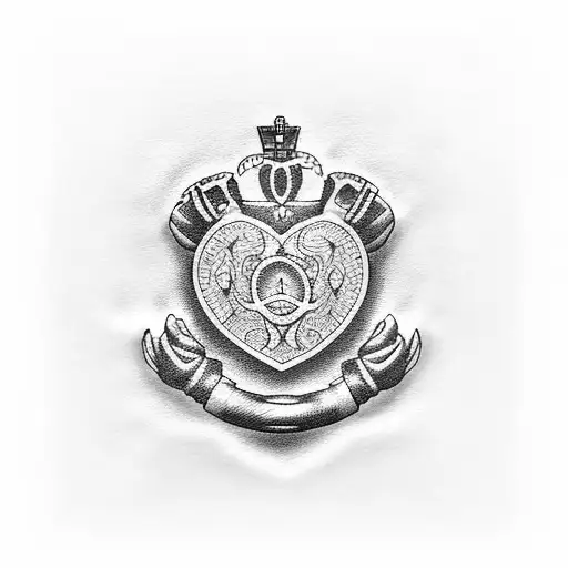 Claddagh with Italian heart tattoo design idea