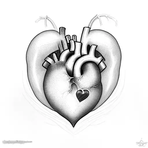 heart with a blueberry tattoo design idea