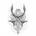 Trident tattoo design idea