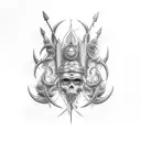 Trident tattoo design idea