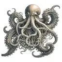 davy jones locker Two tentacles are weaving tattoo design idea