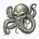 davy jones locker Two tentacles are weaving tattoo design idea