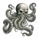 davy jones locker Two tentacles are weaving tattoo design idea
