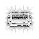 A cassette tape with a barcode pattern tattoo design idea