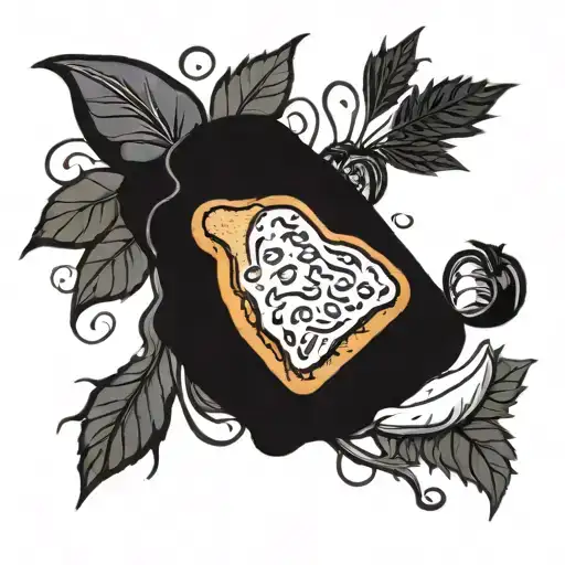 jalepeno peanut butter toast tattoo design idea