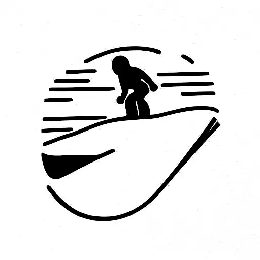 snowboard tattoo design idea