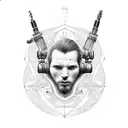 Black and white timeline with dates 1979 birth, 1997 death figure, 2002 mechanic, 2005 birth first son, 2017 birth secon tattoo design idea