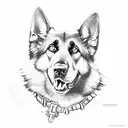 German shepherd  tattoo design idea