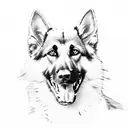 German shepherd  tattoo design idea