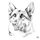 German shepherd  tattoo design idea