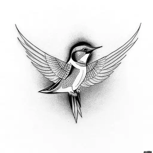 Swallow Bird tattoo design idea