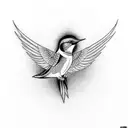 Swallow Bird tattoo design idea