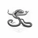 Dagger with Snake tattoo design idea