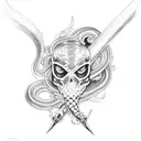 Dagger with Snake tattoo design idea