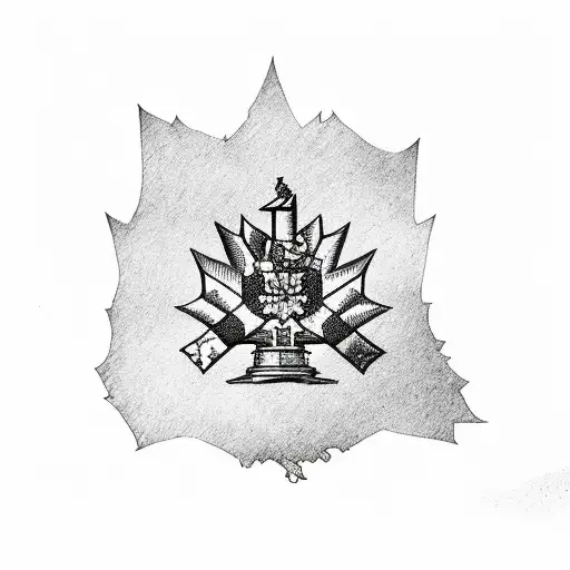 canadian netherlands and Barbados flag combined tattoo design idea