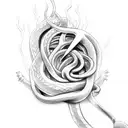 snake wrapped around collar bone tattoo  tattoo design idea