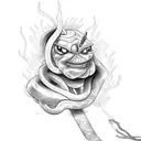 snake wrapped around collar bone tattoo  tattoo design idea