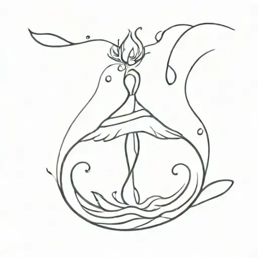 Pure, sweet, light, beautiful, cold water depicted in tattoo tattoo design idea