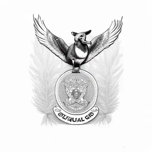 german shepherd seagull hemp cigar terminator tattoo design idea