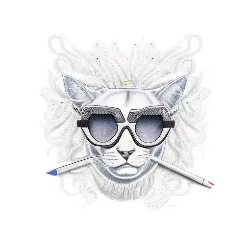 Nana glasses tattoo design idea