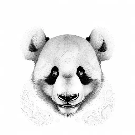 panda con letras tattoo design idea