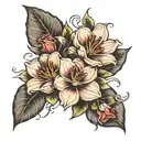 ' fine line around knee Florals/ Vines coming up and around tattoo design idea