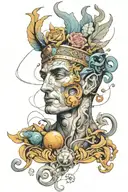 Hermes god tattoo design idea