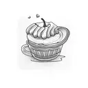 Pudding Cup tattoo design idea