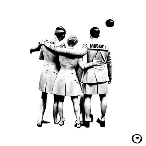 everyone needs to have number 7 on the back of their, their backs should all be turned  tattoo design idea