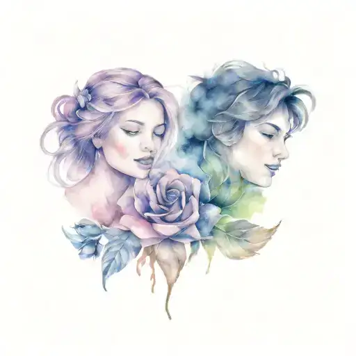 mom & sons tattoo design idea